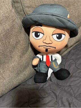 Homie Grey Plush Character Doll with Red Tie